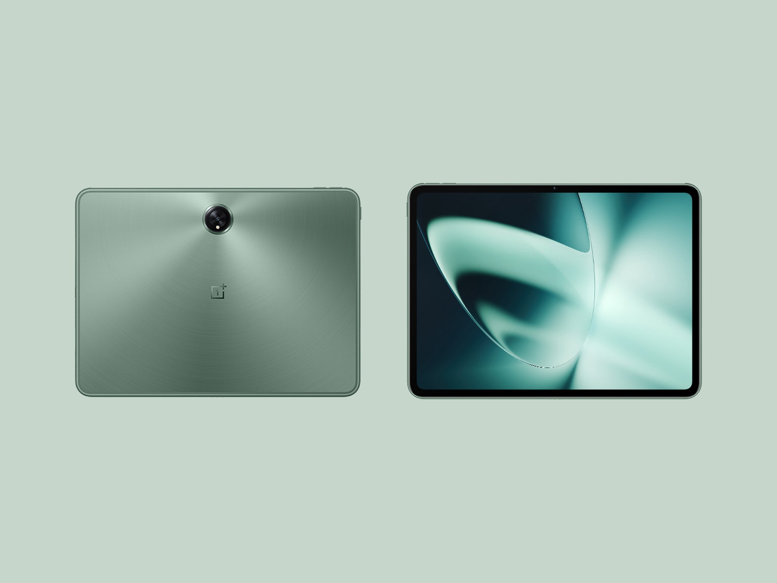 Front and rear view of the OnePlus Pad